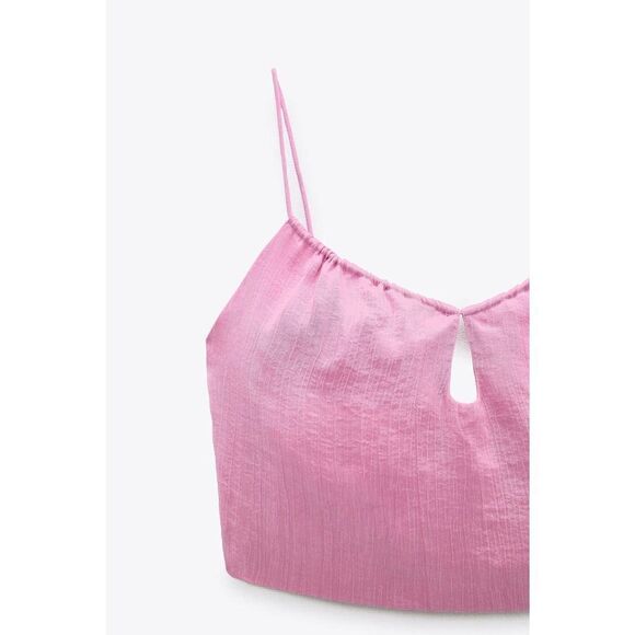 Zara Co-ord Set Pants Top XS New Barbiecore - Picture 6 of 7